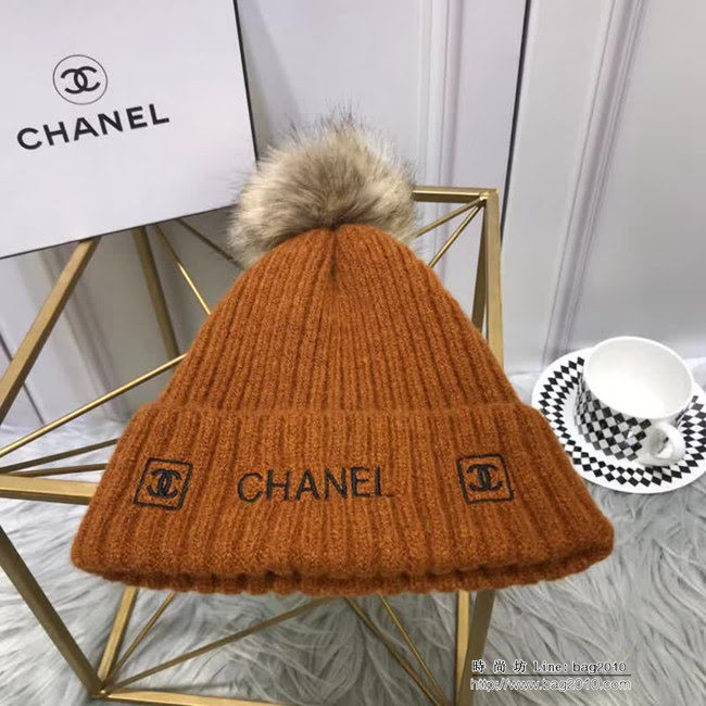 CHANEL香奈兒 專櫃新品 火爆經典百搭款 刺繡針織帽 LLWJ6631
